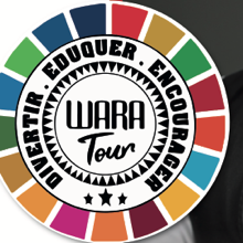 Emblème WARA Tour — Divertir, Éduquer, Encourager